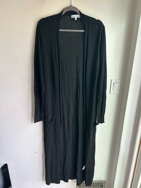 Humility black long duster/sweater. Women’s size Medium. Like new!